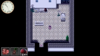 白い部屋を探索するアリスのゲーム画面